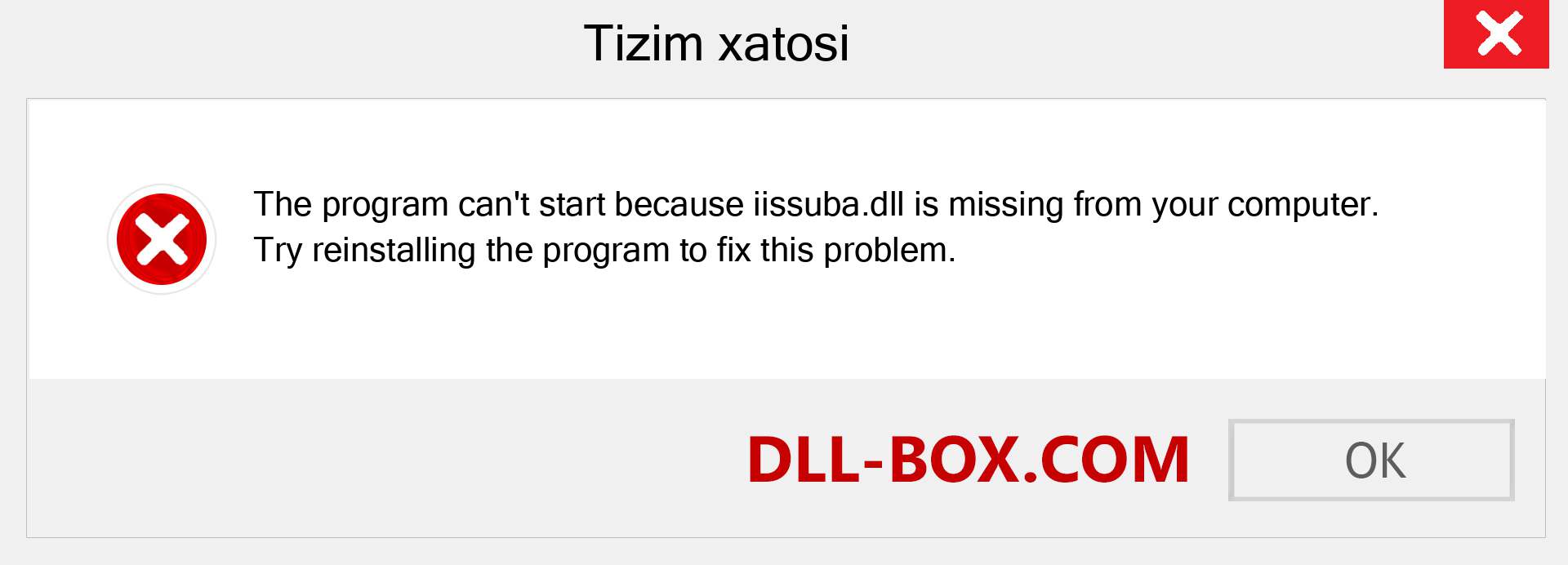 iissuba.dll fayli yo'qolganmi?. Windows 7, 8, 10 uchun yuklab olish - Windowsda iissuba dll etishmayotgan xatoni tuzating, rasmlar, rasmlar